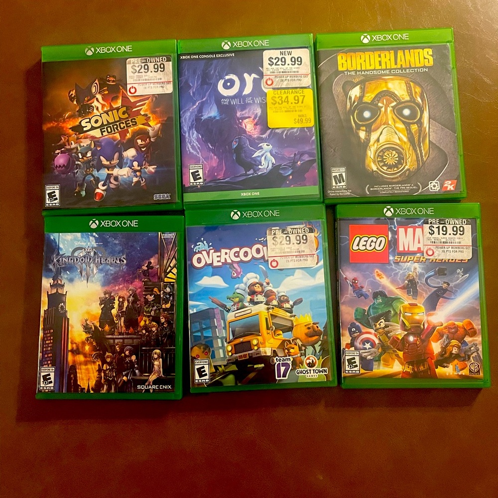 SIX XBOX One Games